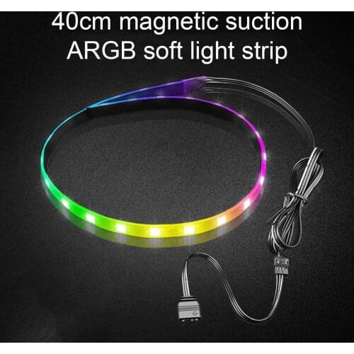 RGB Color Changing Safe 40cm Magnetic Soft LED Light Bar for Desktop