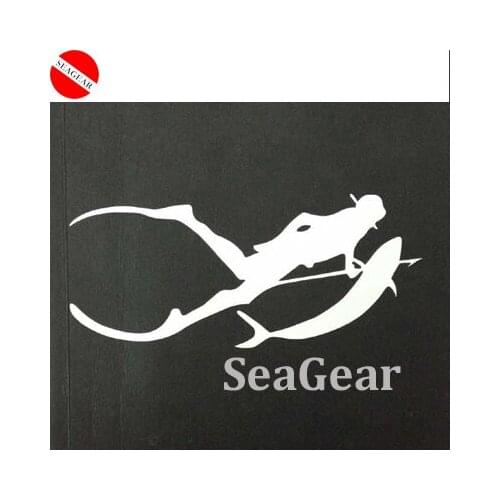 22cm length shinne sticker white black red colors 3M sticker diving spearfishing sticker