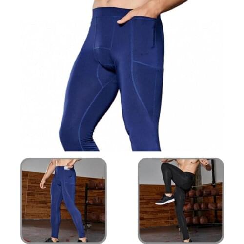 Bottoms Stylish Stretchy Pockets Men Fitness Pants Ankle-Length Fitness Pants High Waist for Gym