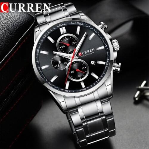 CURREN Man Sport WristWatch Waterproof Chronograph Men Watch Military Fashion Top Brand Luxury Stainless Steel Male Clock 8368
