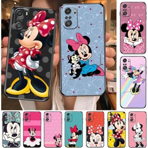 Disney Mouse Minnie Pink Lovely Spiderman Phone Case For xiaomi redmi 11 Lite pro Ulitra 10 9 8 MIX 4 FOLD 10t Black Cover Silic