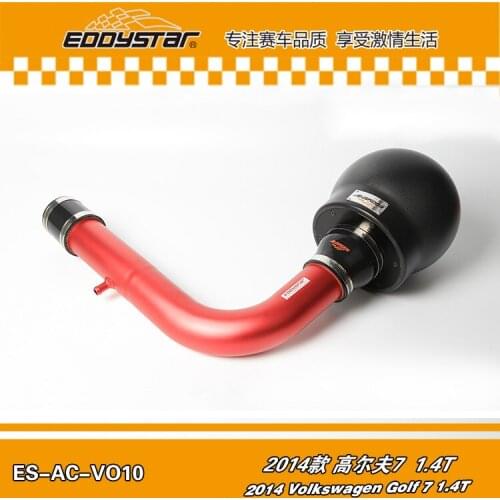 EDDYSTAR Bomb High Flow Carbon fiber air intake Filter SYSTEM with Silicone and Clamps for olkswagen Golf 7 1.4T 2014