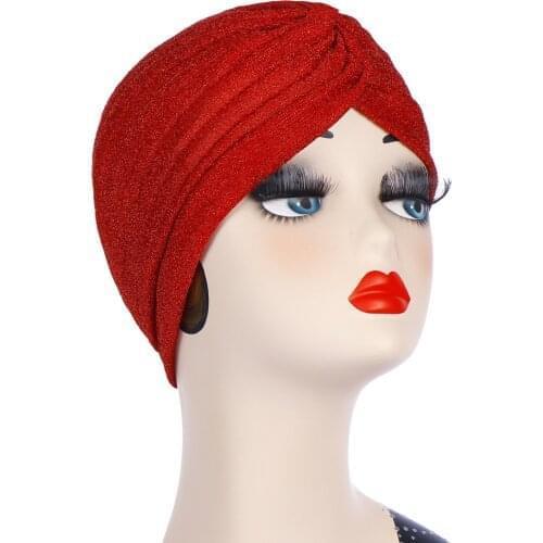 Cotton print muslim turban scarf for women Sequins wrap head scarves femme musulman turbante mujer islamic inner hijab caps Cap