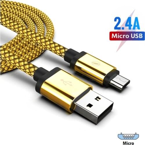 2m/1m/25cm Micro USB Cable Fast Charging for Samsung J7 Redmi Note 5 Pro Android Mobile Phone USB Micro Cable Charger Data Cord
