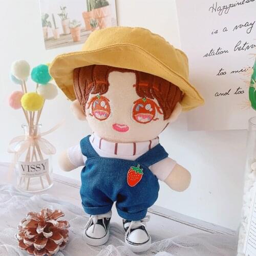 20cm Baby Doll Plush Dolls Clothes Lovely pants shoes shirt Stuffed Toys Dolls Accessories for Korea Kpop EXO Idol Dolls