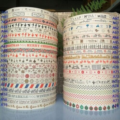 5/8''15mm 39 Styles Handmade Snowflake Natural Style 100% Cotton Ribbon DIY Cloth Sewing & Packing Label Tapes Ribbon Set 100YDS