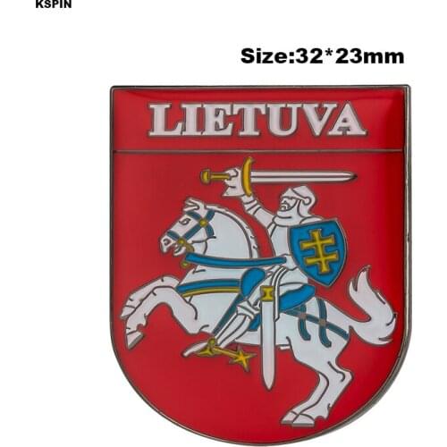 Lietuva Metal Badge Lapel Pins Brooch Jewelry Rozet in Badges Pin