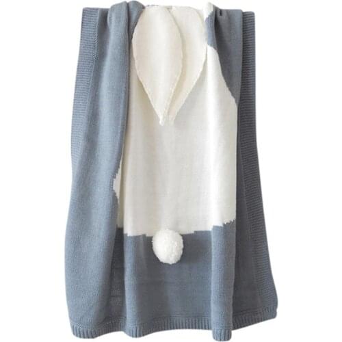 Multi-Function Knitted Play Mat Animals Rabbit Baby Blanket Carpet Rug Children Bed Room Decoration Nordic Style Kids Decor