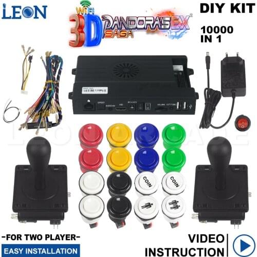 Crt Bartop Arcade Cabinet Kit Pandora Box Saga 3d 128g Happ Arcade Buttons American Joystick Original Pandora Box 3d Wifi 8000