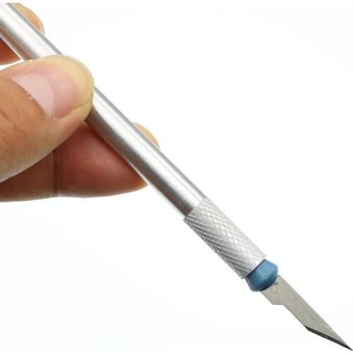 Non-Slip Metal, Wood Carving Tools Fruit Food Craft Sculpture Engraving Knife With 6 Blades For Stationery Arts supplies