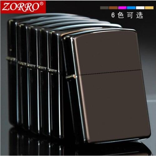 Hong Kong Genuine Zorro Kerosene Lighter Black Ice Personality Creative WindProof Gasoline Lighter Somking Tool Men gift