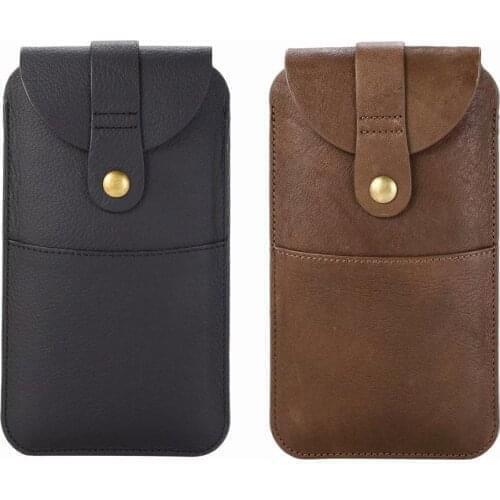 Genuine Leather Waist Bag for Samsung Galaxy S21 Ultra A72 A52 Note 20 10 Phone Belt Cover Case Phone Pouch Waist Clip Holster