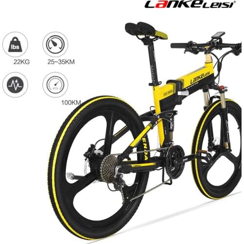 26" Folding Hidden Battery Bicycle Lithium 48V 400W With Eletric E Smart Mountain Foldable Anti-Slip 26-inch Bikes Electric Bike