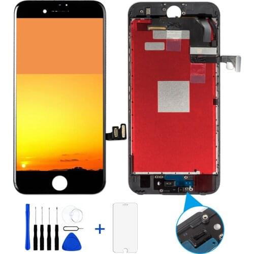 Black White Grade For iPhone 6 6S 7 8 Plus Display Touch Screen Digitizer Assembly Replacement 3D Touch+Screen Protector+Tools