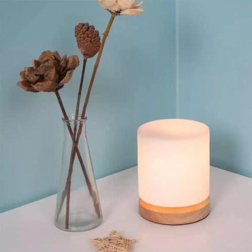 Modern led retro wood table lamp grass wood lamp industrial lamp side table lamp small night lamp USA / EU / plug