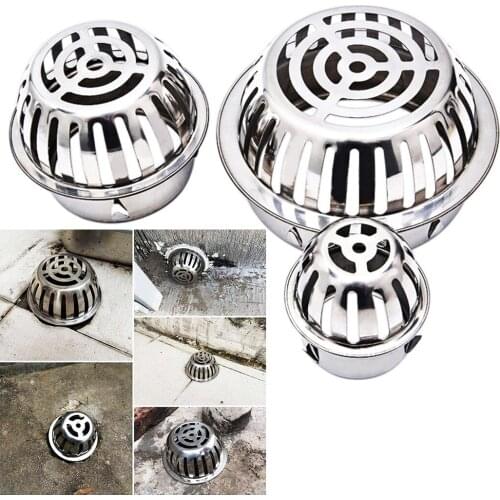 Stainless Steel Floor Drain Filter Mesh Round Large Anti-Blocking Floor Drain For Outdoor Drain-pipe, Exhaust Pipe, Roof, Balcon