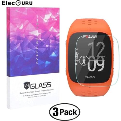 3Pcs For Polar M400/M430 Tempered Glass Screen Protector 9H 2.5D Anti-Scratch Protective Glass Film Smart Watch Accessories