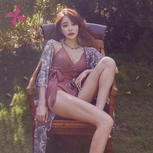 In The Wind Korea Style One Piece Swimsuit Women Solid Swimwear Ruffle Monokini Push Up Swim Suit Wrap Black Bathing Suit