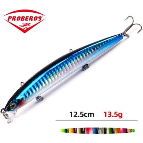 1PCS Big Crankbait Minnow Fishing Lure Hard Bait 125mm/13.5g Artificial Bait Fishing Wobblers Swimming Carp Fishing tackle