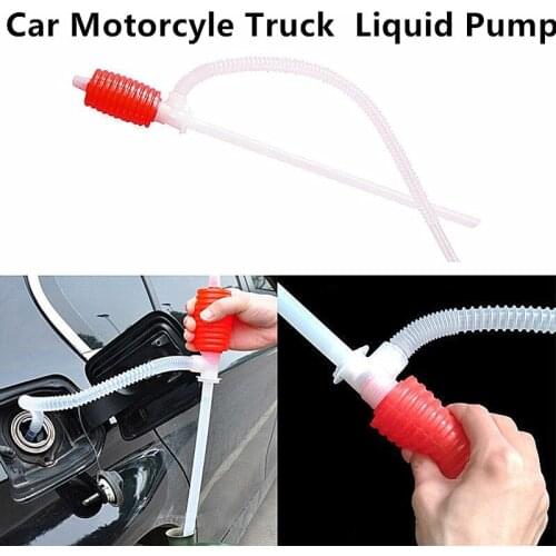 1PC Creative Hand Manual Gas Oil Water Liquid Transfer Pump Siphon Hose For Car Motorcyle Truck Car Liquid Pump Car Accessiories
