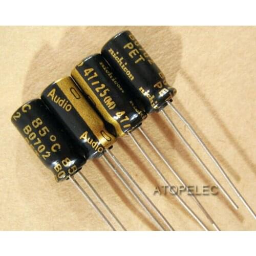 1pc Nichicon AUDIO Series 47uF/25V Electrolytic Capacitors Hi-Fi Audio