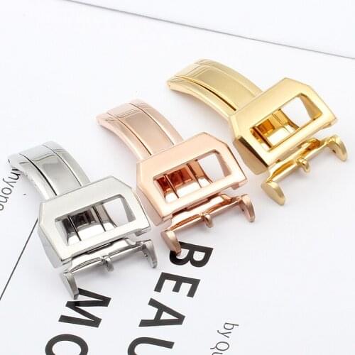 18mm Top Quality Stainless Steel Folding Clasp For IWC Big PILOT Mark LE PETIT PRINCE Spitfire Timezon Portuguese Clasp