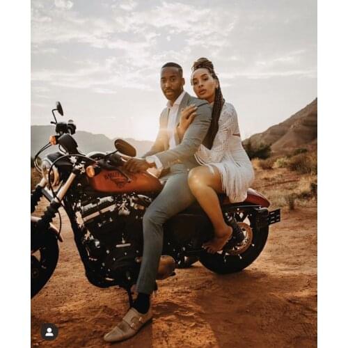 2021 High Quality Green Men Suits Tuxedo Costume Homme Terno Masculino Slim Fit Groom Prom Blazer 2 Pieces (Jacket+Pants)