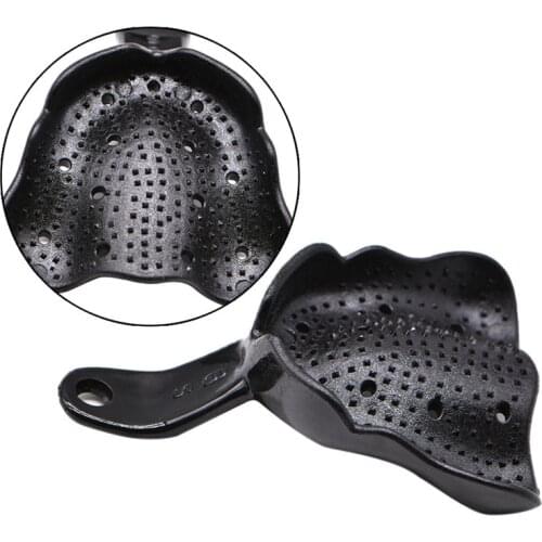 24 pcs/set Black Dental Trays Made in Italy Plastic-Steel Denture Model Materials Dental Lab Equipment Dental Tray Dentist Tools