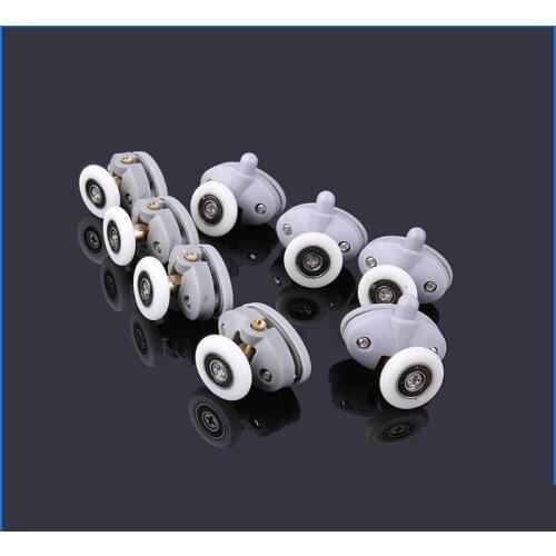 4pcs-8pcs/set New Oval 23mm 25mm ABS Nylon Single Pop Up Pulley Runner Wheel Shower Cabin Sliding Glass Door Rollers Hardware