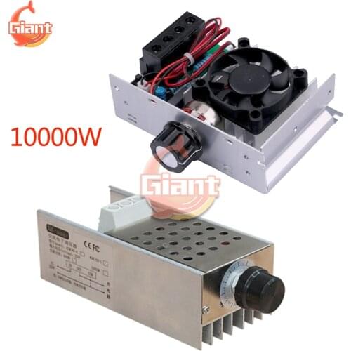 AC110V 10000W High Power SCR Electronic Voltage Regulator Speed Controller Digital Display For Dimming Speed Thermostat AC 220V