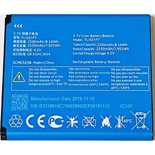 3.7V 2200mAh For Alcatel TLi021F7 Battery