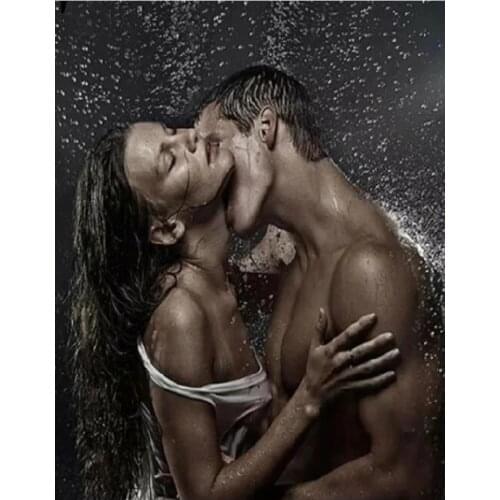 Diy Diamond Painting Couples Lovers kiss full Diamond Embroidery beloved gift 5d Drill Mosaic puzzle Wedding decor Couples P79