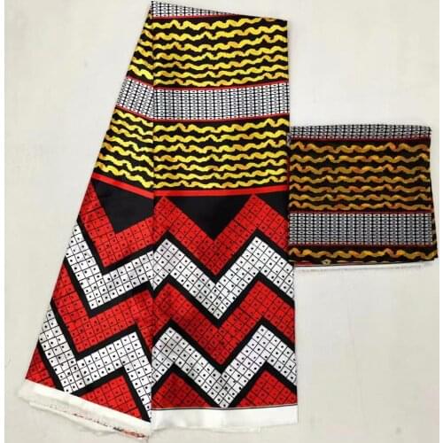 Ankara african wax print fabric pure silk fabric african fabric 2+4yards african silk chiffon fabric dubai lace for dress MM-A11