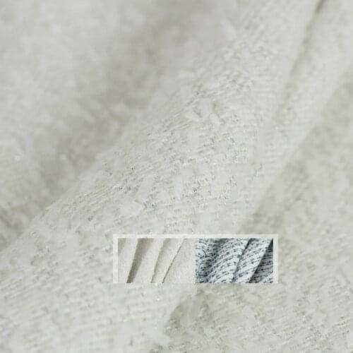 White Waxberry Italy Thin Soft Streamer Tweed Fabric Garment Material Women Jacket Coat Sewing Cloth Tailor Textile Freeshipping