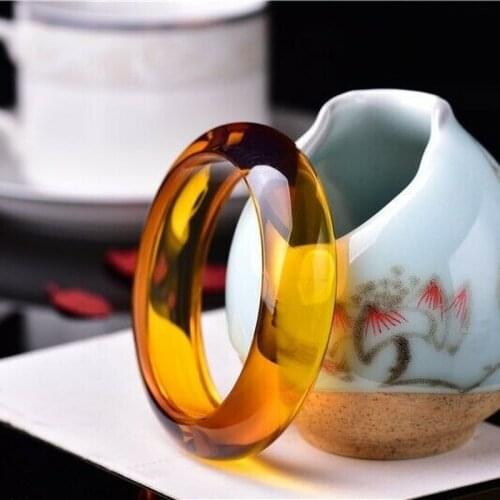 Natural Yellow Jade Bangle Charm Jewellery Hand-Carved Jadeite Bracelet Bangles for Women Men Fashion Accessories 56-62mm