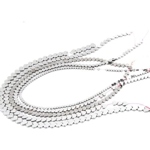 Natural Hematite heart 4-10mm Loose Seed Beads Luck Blessing Change Destiny for Jewelry Making DIY Bracelet Necklace Earring