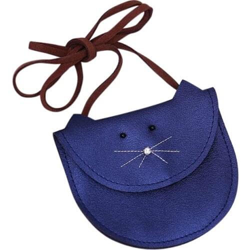 Children Girls Handbag Cute Cat Shoulder Bag Purse Wallet PU Leather Messenger Crossbody Bags Best Sale-WT