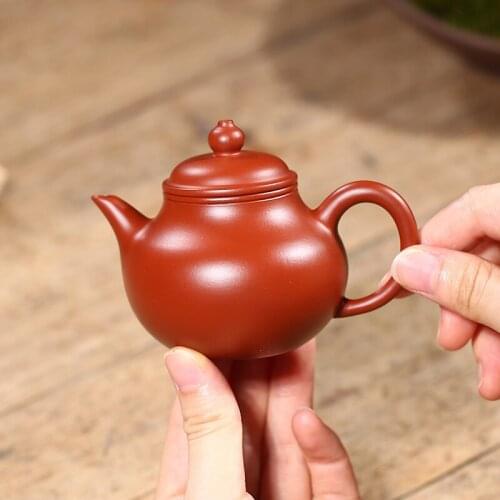 Pure handmade purple clay pot Dahongpao small capacity autumn kettle Xishi pot household Kung Fu tea pot special price