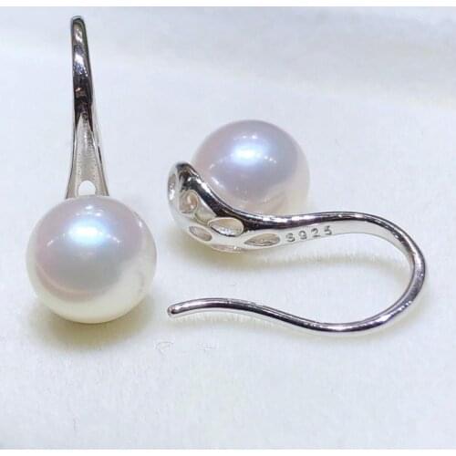 HOT CHEAP 925 Sterling Silver Earrings Findings Settings Mountings Parts Mounts for Pearls Agate Coral Beads Stones
