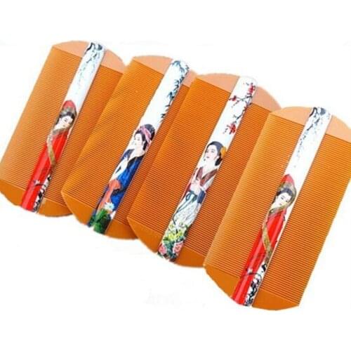 2 Pcs/lot Chinese Style Hair Comb Traditional Unique Pattern Double Side Head Hair Lice Dectection Pet Flea Egg Remover
