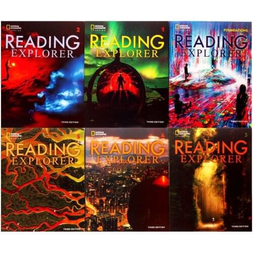 6 books/set of National Geographic English Reading Textbook Reading Exploration Second Edition Novel English Book Set