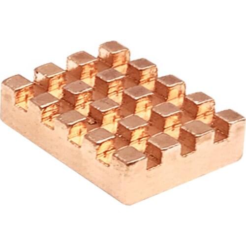 8pcs Pure Copper Mini Heat Sink Cooler Memory RAM Adhesive Back for Motherboards Graphics Cards Sound Cards Radiator 14x12x5.5mm