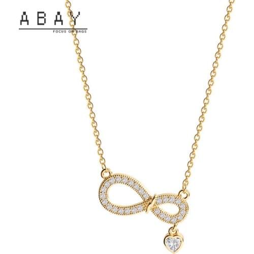 Fashion Bow Necklace Women New 2021 Simple Temperament Elegant Light Luxury Heart Love Design Sense Clavicle Chain Wholesale