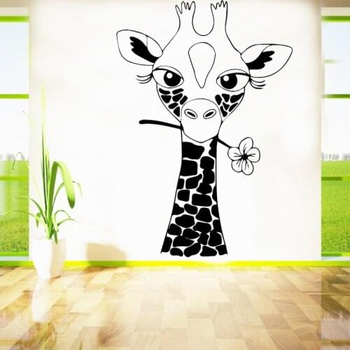 Cartoon Deer Wall Sticker Kids Room Decal Cute Animals Stickers Nursery Decor Babys Bedroom Wall Decoration Childlike Art Mural