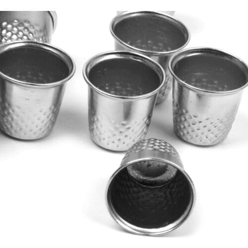 Set Of 10 Metal Sewing Thimble Thimbles Finger Protection For DIY