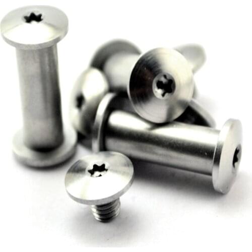 Special price 2 sets Diy Knife material Making knife Handle screw rivet Plum blossom stainless steel 20 size