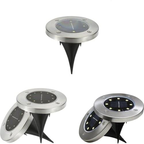 Led Solar Lawn Lamp Solar Power Buried Light Under Ground Lamp Outdoor Path Way Garden Decking Light White Warm White
