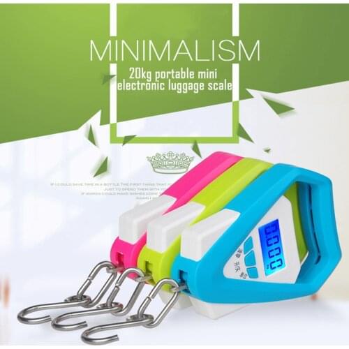 New 20kg/0.001g mini digital scale LCD precision hanging portable mini express luggage scale electronic kitchen weighing tool