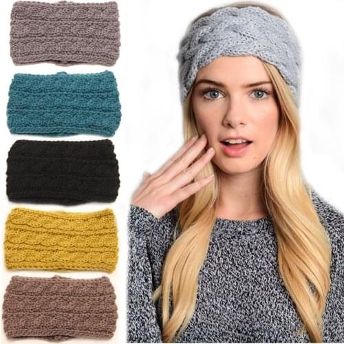 The New Weaving Wool Hair Band Winter Ear Protection Keep Warm Headbands For Women Europe And America Headdress Wholesale