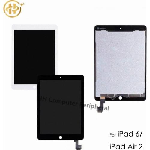 New LCD Digitizer Assembly For iPad Air 2 A1567 A1566 LCD Display Screen Assembly Touch Screen Black White